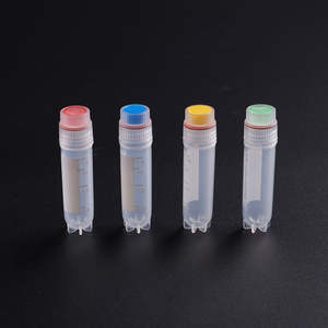 Tubos de Armazenamento Criogênico Graduados com Área de Escrita, PP Transparente e Tampas Coloridas para Fácil Identificação de Amostras - Product Image 6
