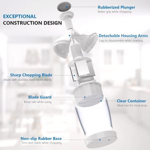 Nuevo Modelo de Picador de Frutas y Verduras, Picador de Alimentos Manual de Plástico, Ecológico, Seguro y Fácil de Usar - Product Image 2