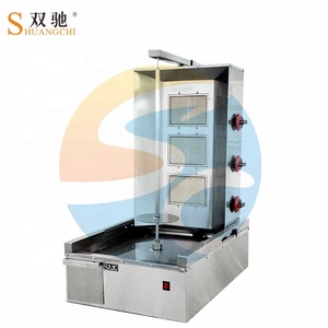 Máquina de shawarma de Gas LPG de 3 quemadores de acero inoxidable Doner <span class=keywords><strong>Kebab</strong></span> Grill BBQ Stove para Motor de Hotel como componente central - Product Image 1