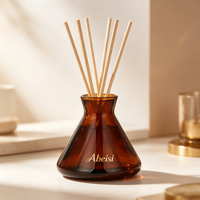 Diffuseur de parfum en verre conique moderne, coloré et transparent, avec logo personnalisé pour la décoration intérieure de table et de la maison