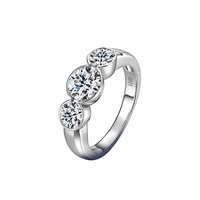 Bague de fiançailles et de mariage en moissanite plaqué or 18 carats, argent 925, sertissage à griffes, certifiée GRA, alliance de luxe en forme de cercle pour