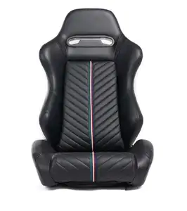 Ayarlanabilir PVC siyah high-end minimalist oyun yarış koltukları ile QSF otomotiv evrensel koltuklar