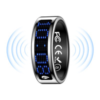Anneau intelligent SR16 avec écran, en acier inoxydable, suivi de santé portable, chargement magnétique pour Android et iOS, surveillance HRV, Smartring