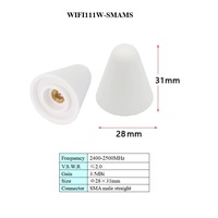 Antenne WiFi Zigbee sans fil miniature étanche 2,4 5,0-5,8 GHz compatible, type champignon, pour routeur, format compact