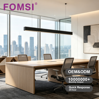 Luminaire linéaire LED FOMSI, suspension en aluminium anti-éblouissement, lampe à grille commerciale pour bureau, luminaire suspendu