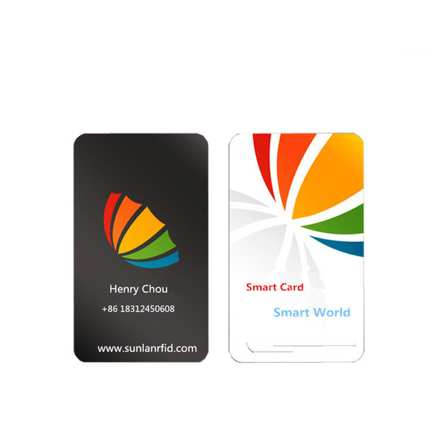 SUNLANRFID VIP Gift Membership Card Contactless Smart Business Plastic Digital Printing Card NFC Smart Card