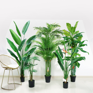 Plantas artificiales de tacto Real para decoración <span class=keywords><strong>Interior</strong></span>, plantas artificiales de vegetación, arbusto, bonsái Artificial, plátano, palmera - Product Image 2