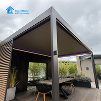Pergola en aluminium de grande taille Sweet Home avec toit à lames orientables, imperméable, pour patio extérieur, jardin, gazebo, protection solaire, décorations de jardin