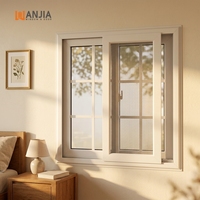 Ventana Corredera de Vinilo Blanca para Proyectos Residenciales con Rejilla Superior, Doble Acristalamiento, Vidrio Low-E, Certificación NFRC, Ventanas de PVC
