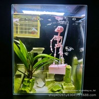 Skelett dansant en PLA, diffuseur d'air pour aquarium avec couleur lumineuse, ornement pour aquarium à usage intérieur