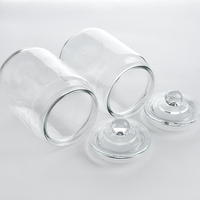 Bocal en verre transparent hermétique pour thé, pot de rangement rond pour biscuits, pot de conservation alimentaire, distributeur de savon liquide
