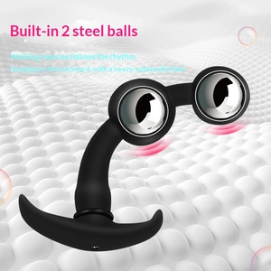 Tapón <span class=keywords><strong>Anal</strong></span> Inflable Cherry con <span class=keywords><strong>Bolas</strong></span> de Acero Integradas, Vibración Física, Expansión, Cuentas de Tracción, <span class=keywords><strong>Dilatador</strong></span> <span class=keywords><strong>Anal</strong></span>, Juguete Sexual para Masturbación - Product Image 4