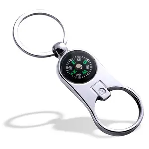 Factory Key Chain Metal Keychain Promotion Compass Keychain