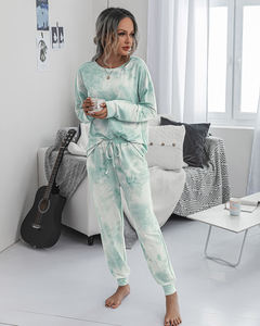 Wholesale <strong>Women's</strong> Tie-dye <strong>Leggings</strong> Ladies <strong>Pyjamas</strong> and Sleepwear Cotton Loungewear Winter Pajama Sets <strong>Women</strong> - Product Image 2