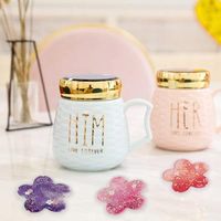 Quicksand Coaster Silicone Quicksand Coasters Acrylique Glitter Quicksand Tapis de table Saku-Ra/Ocean Coasters