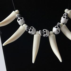 Collar de Colmillos de Esqueleto Animado, Accesorios para Fiestas de Halloween, Decoración para Hombre, Venta al por Mayor - Product Image 6