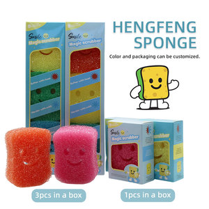 Spons Cuci Piring Hengfeng Smile Magic <span class=keywords><strong>Scrubber</strong></span>, Lembut di Air Hangat, Keras di Air Dingin, Kontrol Suhu, Spons Dapur - Product Image 5