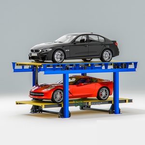 Motor de bajo ruido y cadena impulsada por pisos dobles/triples elevadores de parque de vehículos de pozo Sistema de estacionamiento Vertical de coche subterráneo - Product Image 2