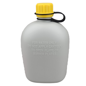 Free sample Aluminum Portable Canteen Camping 1L <b>Water</b> Kettle Bottle <b>Pouch</b> Bag with Shoulder Straps and Molle Straps - Product Image 1