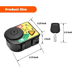 Interrupteur d'allumage et clé pour tondeuse Cub Cadet 925-06119C 725-04227, matériau ABS - Product Image 4
