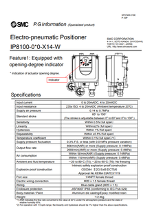 Posicionador Electro-neumático a Prueba de Explosiones para Válvulas Hidráulicas SMC IP8100-020-X14 IP8100-030-D-X14 IP8100-030-X14 IP8100-031-J - Product Image 5