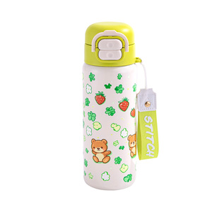 Cute Children's Dual Drink Insulated Water Cup 316 Stainless Steel Vacuum With Straw Student Use - Product Image 5