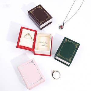 กล่องใส่เครื่องประดับทรงหนังสือย้อนยุค EVERWIN แบบแม่เหล็ก สำหรับแหวน ต่างหู จี้ สร้อยคอ - Product Image 3