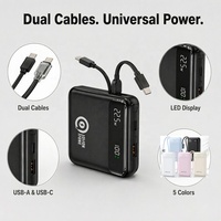 Banco de Energía al por Mayor de 20000mAh con Cable USB C Integrado, Carga Rápida de 22.5W, Pantalla LED, OEM ODM Personalizado para Distribuidores