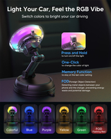 Meilleures ventes 2026 : Support magnétique universel pour iPhone 17 Pro Max avec support et lumière RGB, chargeur de voiture sans fil 25W