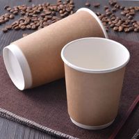 Tasse à café jetable en papier enduit PE avec couvercle à double paroi pour boissons chaudes, boissons énergisantes, tasses à café à emporter avec logo personnalisé