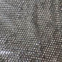 Haute Couture berlian imitasi persegi kristal putih berlian persegi 6x6mm kain jala manik-manik berlian imitasi penuh