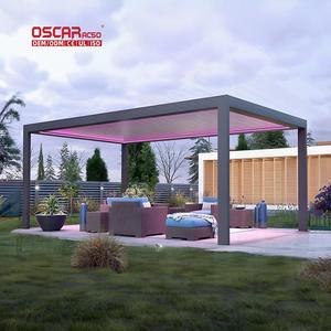 Pergola de jardin extérieure imperméable et résistante au vent pour conversations professionnelles et loisirs nocturnes en plein air - Product Image 1