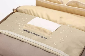 Petite mini pochette à <span class=keywords><strong>langer</strong></span> pour bébé en cuir végétalien matelassé rose avec station de matelas à <span class=keywords><strong>langer</strong></span> lavable - Product Image 4