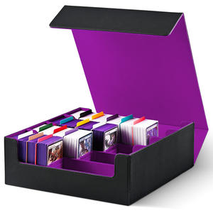 Boîte de rangement en cuir PU de grande capacité avec fermeture magnétique 4 rangées 2400 Commander Yugioh Pokemoned Card Deck pour MTG - Product Image 1