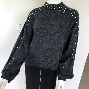 <span class=keywords><strong>Pull</strong></span> d'hiver pour femmes de haute qualité <span class=keywords><strong>avec</strong></span> manches bouffantes à <span class=keywords><strong>perles</strong></span> <span class=keywords><strong>Pull</strong></span> en <span class=keywords><strong>perles</strong></span> - Product Image 4
