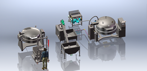 Tự Động Chân Không Điện Hơi Nước Nóng Jacketed Ấm Đun Nước Với Khuấy - Product Image 6