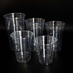Eco Friendly Recyclable 9 10 12 14 16 18 20 24 32oz PET Disposable <b>Cold</b> Coffee Tea Beer Yogurt Juice Takeaway Plastic <b>Cups</b> - Product Image 2