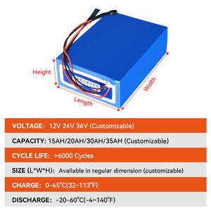 ชุดแบตเตอรี่ลิเธียมไอออนแบบกำหนดเอง 18650 21700 12V 24V 36V 48V 60V 72V 10Ah 20Ah 30Ah 40Ah 50Ah 100Ah สำหรับจักรยานไฟฟ้า - Product Image 2