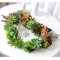 Großhandel DIY Künstliche Sukkulenten-Kaktus-Pflanzenwand-Accessoires Künstliche Hochzeits-Heimdekoration Blumen Weihnachtsdekoration