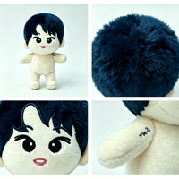 Poupées en peluche Kpop personnalisées sur mesure, corps nu avec broderie personnalisée, vêtements interchangeables, taille ajustable