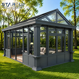 Orangerie in Stile Vittoriano con Base in Pietra e Piedistallo per Giardino d'Inverno, <span class=keywords><strong>Serra</strong></span> per Coltivazione di Piante in Tutte le Stagioni - Product Image 2