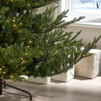 Sapin de Noël artificiel réaliste en PE et PVC de luxe BSCI, avec lumières LED, à branches denses