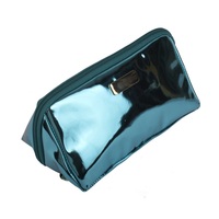 Vente en gros de trousse cosmétique indienne intelligente de luxe pochette de maquillage logo personnalisé sac cosmétique triangle en pu imperméable à l'eau de qualité supérieure