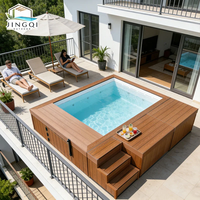 Piscine hors sol en fibre de verre pour hôtel exclusif, idéale pour les enfants, les vacances, les loisirs et les séjours.