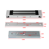 OCEANTECH OM-180 Kunci Magnetik 180kg 350Lbs Pintu Tunggal 2 Kabel DC12V Tegangan Ganda Anti-Pencurian Timer Delay Anti-Karat Akses