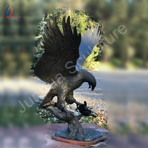 Décor occidental Art Métal Faucon Sculptures Cuivre Bronze Statue D'aigle - Product Image 4