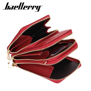 กระเป๋าสะพายข้างผู้หญิงแบรนด์ Baellerry สีแดง ทรงสี่เหลี่ยมแนวตั้ง มีซิป ใส่โทรศัพท์ได้ ป้องกันการโจรกรรม ใช้ได้ทุกวัน - Product Image 2
