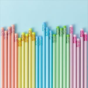 Kleurrijke macarons, eenvoudige houten HB-schoolcadeaus, gemerkte bulk, standaard, gepersonaliseerde logo-druk, gekleurde potloden met gum - Product Image 2