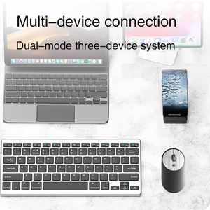 맞춤형 충전식 무선 슬림 키보드 미니 인체공학 키보드 및 마우스 콤보 - Product Image 4