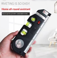 Niveau laser industriel HYTD HY-BPHR rouge avec ruban à mesurer intégré 3mm/5m, auto-nivelant, alimenté par batterie, garantie 1 an, pour bricolage à domicile